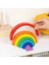 Wooden rainbow building - rainbow,