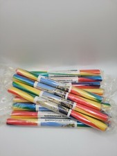 QTY: SIX Traditional Rainbow Fruit Seaside Rock Sticks - Made in Blackpool