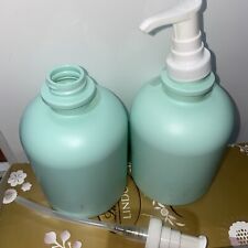 2x 500ml Empty Bottle Refillable Lotion /Soap Pump Dispensers, X 2 Light green