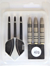 SUPER HEAVYWEIGHT 80% TUNGSTEN STEEL TIP DARTS SET 42g + FREE WALLET