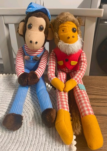 Vintage stuffed monkey - vintage, knee