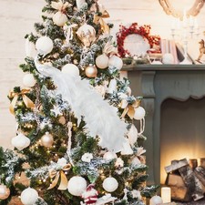White Peacock Feather Decor