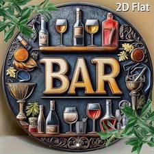Embossed BAR Sign Wall Decor