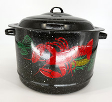 Vtg. Lobster Pot Black