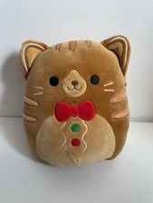 Original Squishmallows Jones Gingerbread Cat Christmas Plush Cuddly Soft Toy