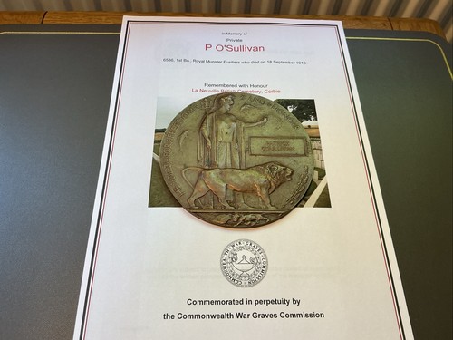 Ww1 memorial plaque - memorial, patrick