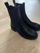 Woman’s H&M Black Ankle Boots Size 5 UK New With Tags