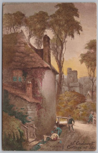 Ide devon cottages postcard - postcard, by