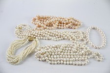 Cultured Pearl Jewellery Freshwater Long Rice Multi Strand x 5