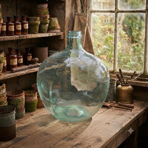 Large glass carboy demijohn - large,