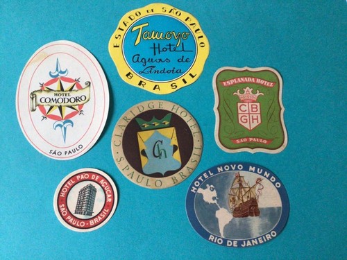 Brazil labels vintage - vintage, hotel