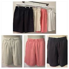 PAPAYA Ladies Elasticated High Rise Knee Length Shorts Sizes 8-22 4 Colours