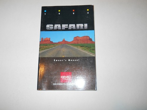 1993 gmc safari owner manual - owner's,