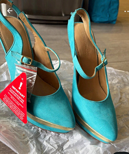 Women turquoise faux suede - faux,