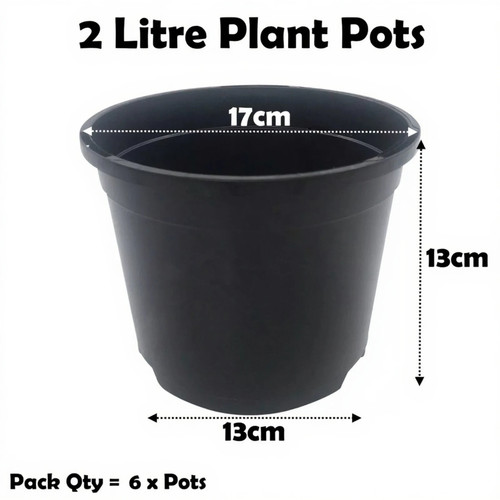 Litre black plant pots - litre,