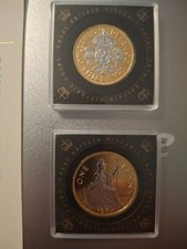 A pair of gold plated