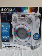 iHome Sound Factory iSF-22W.5Xv0 Singers Karaoke Machine White USB Bluetooth