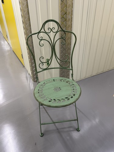Metal garden patio chair - garden,