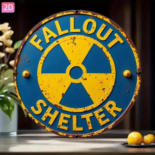 Fallout shelter sign round - fallout,