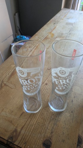 Peroni pint glasses - glasses, x