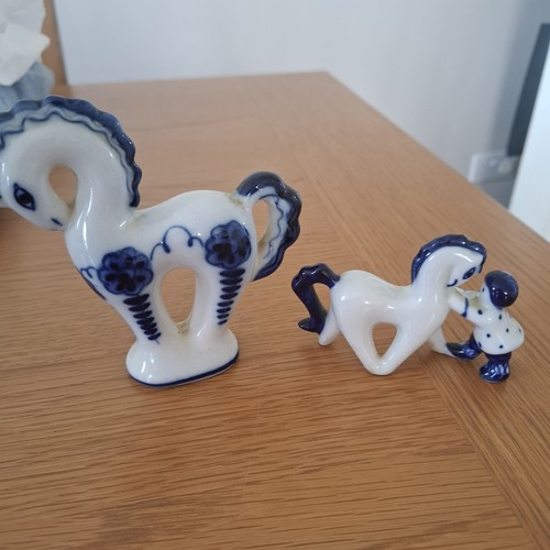 Gzhel ussr porcelain figurines - porcelain,