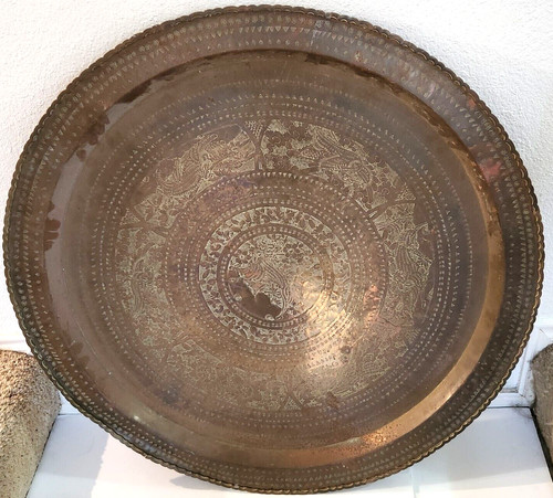 Brass serving platter scrap - brass,