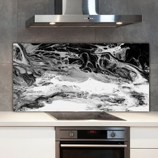 Kitchen Splashback Toughened Glass 140x70 Creative abstract hand painted