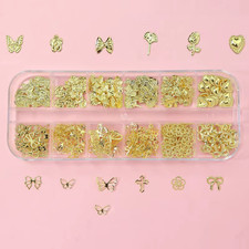 120Pcs/Box 3D Gold Bow