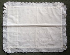 Set of 2 Vintage Brodery Anglais Pram Pillow Cases
