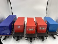 MARKLIN GUAGE 1 5X CONTAINER WAGONS UNBOXED