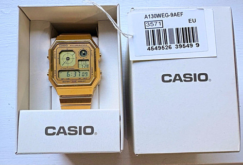 Casio a130weg 9aef gold tone - casio,