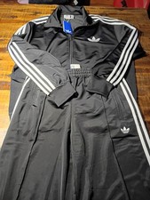 WOMENS ADIDAS Original Firebird BLACK Tracksuit Loose Fit New SZ Large