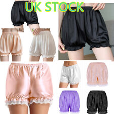 Womens Shiny Satin Maid Knickers Hot Pants Pettipants Pumpkin Bloomers Shorts