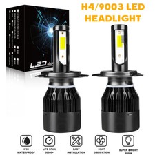 2x H4 LED Headlight Bulbs