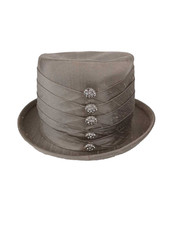 Vintage Herbert Johnson Womens Occasion Hat Champagne Pleated Bond St London