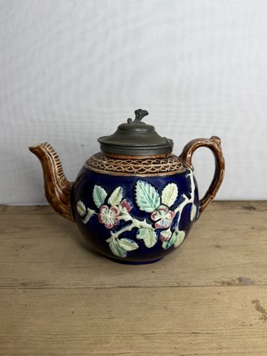 Antique majolica cobalt - antique,