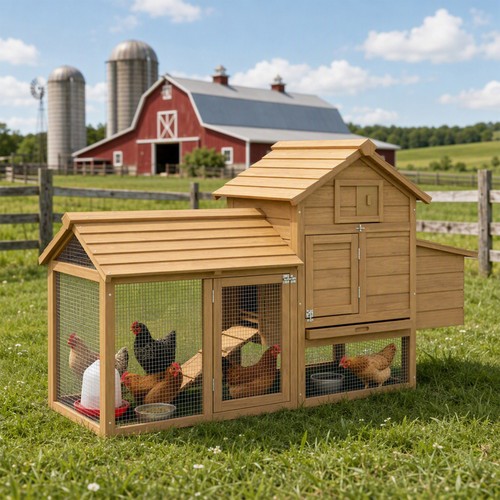 Pawhut chicken coop hen cage - coop,