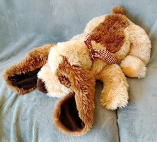 Large Keel Toys Simply Soft Collection, Floppy Patch Puppy Soft Toy Plush. 22"