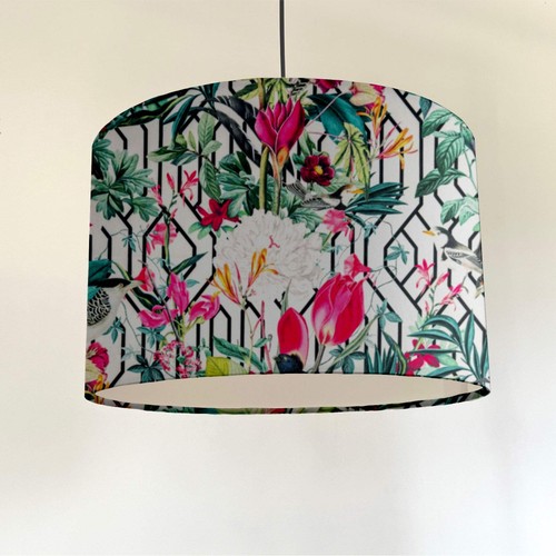 Botanical geometric white