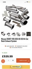 Nissan 350z Cat Back Exhaust