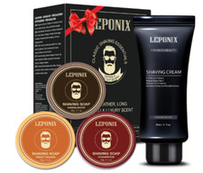 Shaving Soap-Includes 3 Shaving Soap for Men, Shaving Cream for Smooth wet shave