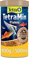 TROPICAL FISH FOOD TETRAMIN  TROPICAL FISH TANK AQUARIUM FLAKES 100G TETRA MIN