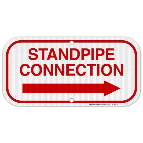 Standpipe connection sign - standpipe,
