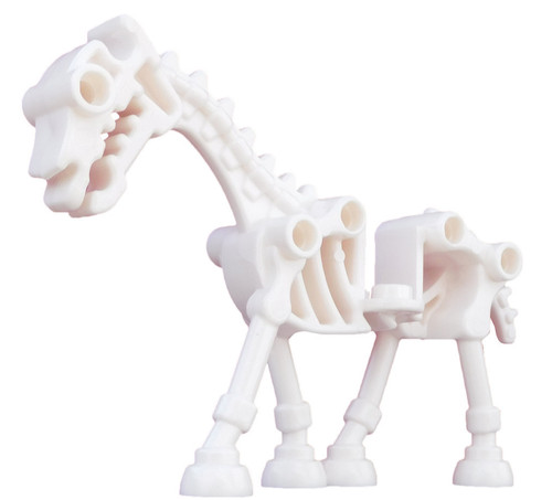 Lego white skeleton horse - white,