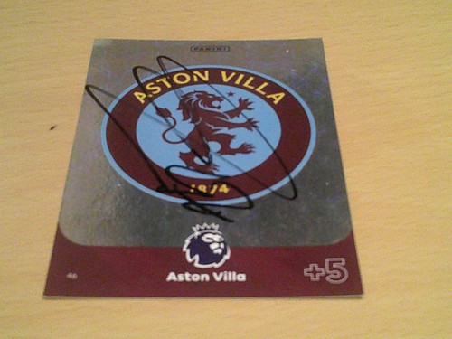Signed aston villa badge ex - signed, by