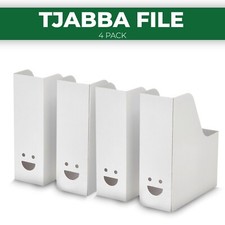 4x IKEA TJABBA  White Magazine