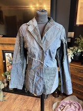 etienne ozeki Vintage Patchwork Denim Coat Size 12 Stunning