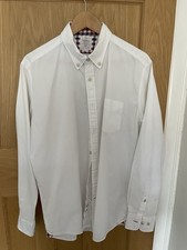 TM Lewin Shirt White Button Down Collar Large