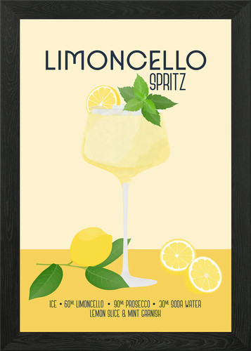 Limoncello cocktail poster - limoncello,