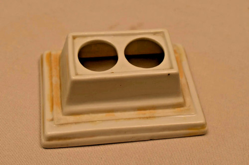 Vintage white ceramic - ceramic, double